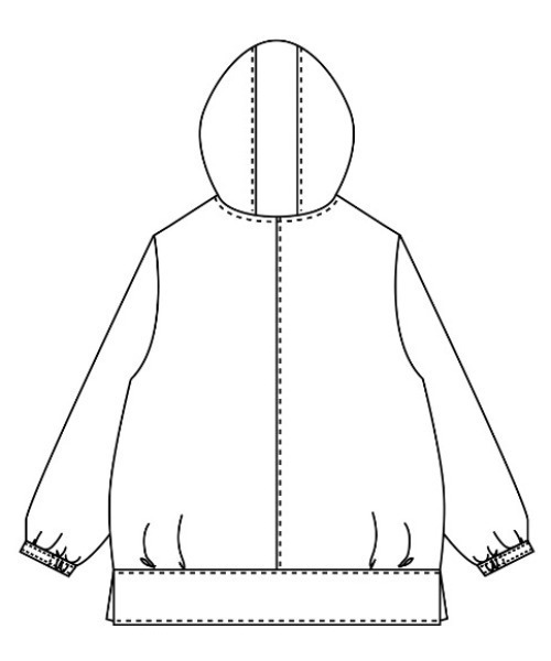 IEDIT(イディット)の「IEDIT すそフォルムとすっきりシルエットがサマ見えする 撥水加工素材のマウンテンパーカー〈ダークネイビー〉(マウンテンパーカー・レディース・ネイビー・L/M/3L/LL/4L/S)」の2枚目の写真