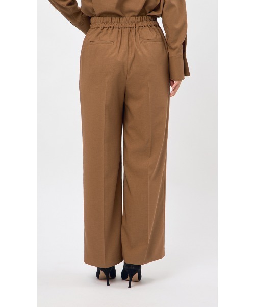 AOYAMA（アオヤマ）の「ちょうどいいかっちり見えシャツアップ企画！プルオンワイドパンツ（その他パンツ・レディース・キャメル・S/M/L）」の5枚目の写真