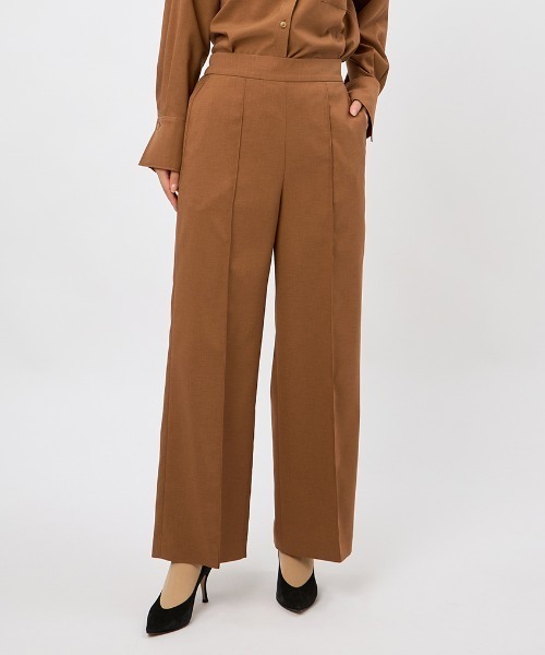 AOYAMA（アオヤマ）の「ちょうどいいかっちり見えシャツアップ企画！プルオンワイドパンツ（その他パンツ・レディース・キャメル・S/M/L）」の18枚目の写真