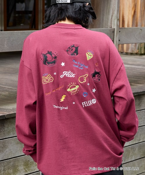 【FELIX】別注 ヴィンテージライク グラフィック ロゴ刺繍 アソートロンT