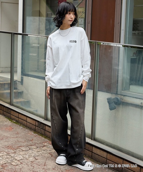 THE FELiX(フェリクス)の「【FELIX】別注 ヴィンテージライク グラフィック ロゴ刺繍 アソートロンT(Tシャツ/カットソー・レディース・オフホワイト/ホワイト系/ワイン/ブラック系/スミクロ・L/M)」の10枚目の写真
