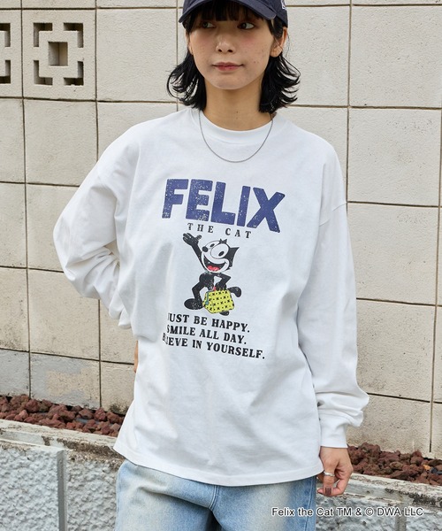 THE FELiX(フェリクス)の「【FELIX】別注 ヴィンテージライク グラフィック ロゴ刺繍 アソートロンT(Tシャツ/カットソー・レディース・オフホワイト/ホワイト系/ワイン/ブラック系/スミクロ・L/M)」の19枚目の写真