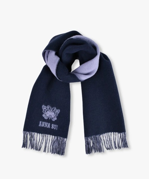 バタフライウールリバーシブルマフラー（マフラー）｜ANNA SUI