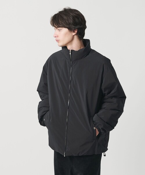 MONKEY TIME(モンキータイム)の「パデッド ツイル レイヤードフード ジャケット -撥水機能-(ブルゾン・メンズ・ダークグレー/ブラック・S/M/L/XL)」の6枚目の写真