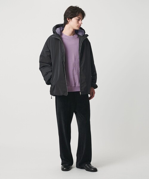 MONKEY TIME(モンキータイム)の「パデッド ツイル レイヤードフード ジャケット -撥水機能-(ブルゾン・メンズ・ダークグレー/ブラック・S/M/L/XL)」の11枚目の写真