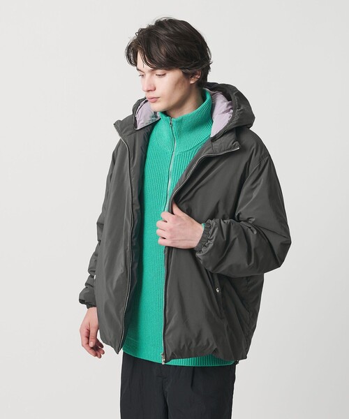 MONKEY TIME(モンキータイム)の「パデッド ツイル レイヤードフード ジャケット -撥水機能-(ブルゾン・メンズ・ダークグレー/ブラック・S/M/L/XL)」の17枚目の写真