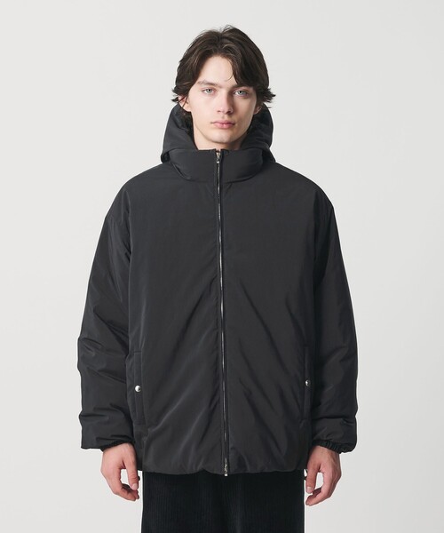 MONKEY TIME(モンキータイム)の「パデッド ツイル レイヤードフード ジャケット -撥水機能-(ブルゾン・メンズ・ダークグレー/ブラック・S/M/L/XL)」の22枚目の写真