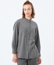 MACKINTOSH PHILOSOPHY | ウールトロバンドカラーシャツ(シャツ/ブラウス)