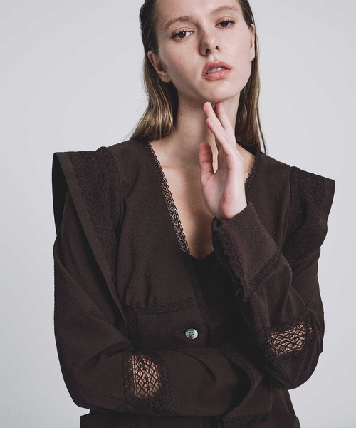 FETICO/フェティコ】別注 LACE-PANELED JACKET/レースパネル