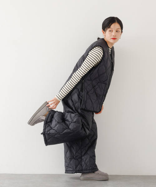 abahouse mavie（アバハウスマヴィ）の「【TAION】 Wジップ ダウンベスト（ダウンベスト・レディース・ブラック/セージグリーン・フリー）」の13枚目の写真