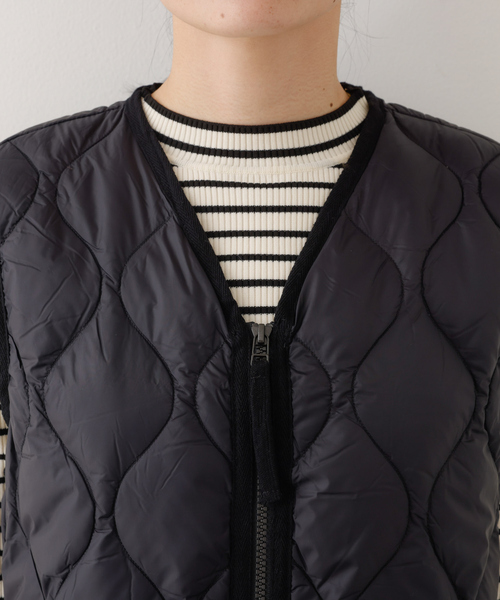 abahouse mavie（アバハウスマヴィ）の「【TAION】 Wジップ ダウンベスト（ダウンベスト・レディース・ブラック/セージグリーン・フリー）」の9枚目の写真