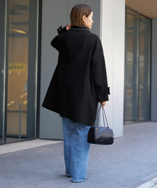 IENA（イエナ）の「MACKINTOSH/マッキントッシュ HUMBIE STUDS MB コート L252MO1158F2KS（その他アウター・レディース・ブラック/グリーン・36/38）」の4枚目の写真