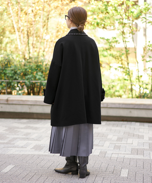 IENA（イエナ）の「MACKINTOSH/マッキントッシュ HUMBIE STUDS MB コート L252MO1158F2KS（その他アウター・レディース・ブラック/グリーン・36/38）」の7枚目の写真