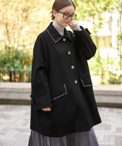 IENA（イエナ）の「MACKINTOSH/マッキントッシュ HUMBIE STUDS MB コート L252MO1158F2KS（その他アウター・レディース・ブラック/グリーン・36/38）」の8枚目の写真