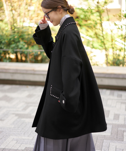 IENA（イエナ）の「MACKINTOSH/マッキントッシュ HUMBIE STUDS MB コート L252MO1158F2KS（その他アウター・レディース・ブラック/グリーン・36/38）」の9枚目の写真