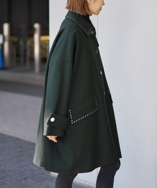 IENA（イエナ）の「MACKINTOSH/マッキントッシュ HUMBIE STUDS MB コート L252MO1158F2KS（その他アウター・レディース・ブラック/グリーン・36/38）」の11枚目の写真