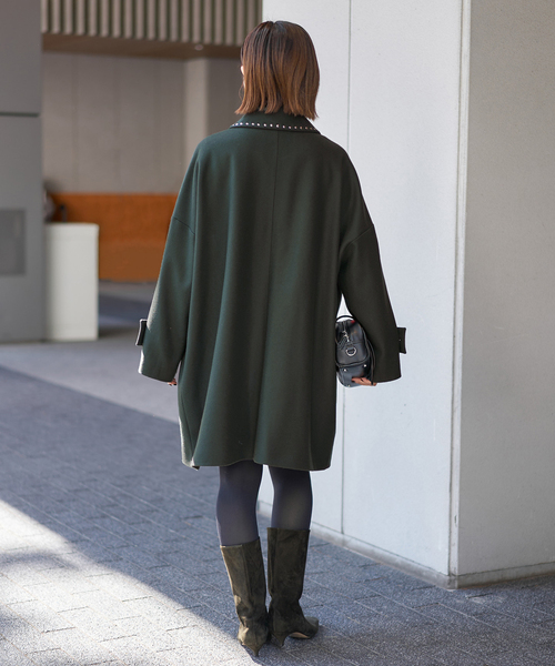 IENA（イエナ）の「MACKINTOSH/マッキントッシュ HUMBIE STUDS MB コート L252MO1158F2KS（その他アウター・レディース・ブラック/グリーン・36/38）」の13枚目の写真