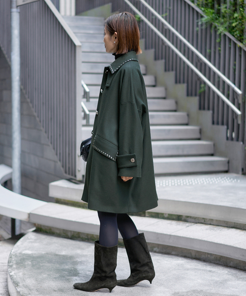 IENA（イエナ）の「MACKINTOSH/マッキントッシュ HUMBIE STUDS MB コート L252MO1158F2KS（その他アウター・レディース・ブラック/グリーン・36/38）」の15枚目の写真
