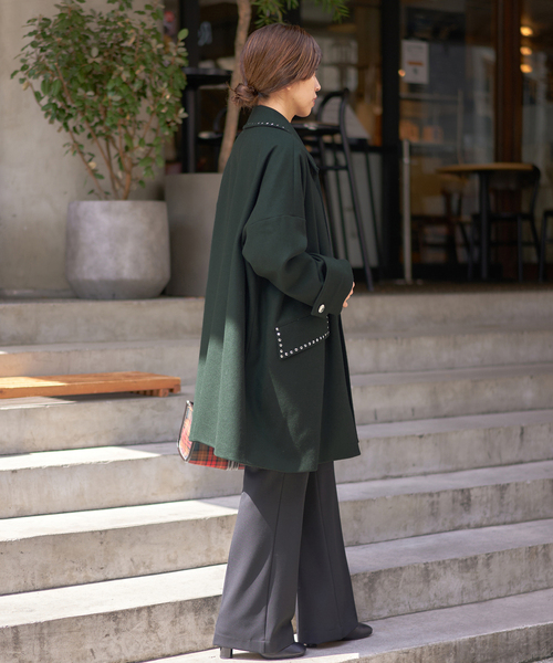 IENA（イエナ）の「MACKINTOSH/マッキントッシュ HUMBIE STUDS MB コート L252MO1158F2KS（その他アウター・レディース・ブラック/グリーン・36/38）」の18枚目の写真
