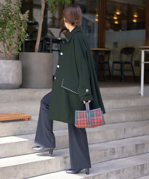 IENA（イエナ）の「MACKINTOSH/マッキントッシュ HUMBIE STUDS MB コート L252MO1158F2KS（その他アウター・レディース・ブラック/グリーン・36/38）」の19枚目の写真