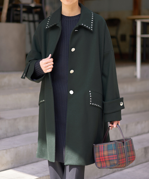 IENA（イエナ）の「MACKINTOSH/マッキントッシュ HUMBIE STUDS MB コート L252MO1158F2KS（その他アウター・レディース・ブラック/グリーン・36/38）」の21枚目の写真