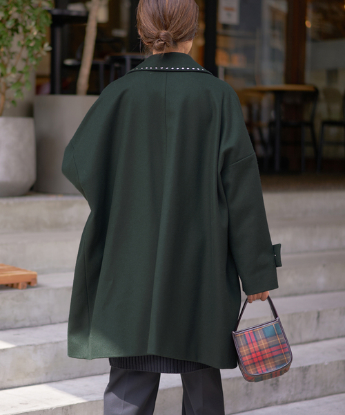 IENA（イエナ）の「MACKINTOSH/マッキントッシュ HUMBIE STUDS MB コート L252MO1158F2KS（その他アウター・レディース・ブラック/グリーン・36/38）」の22枚目の写真