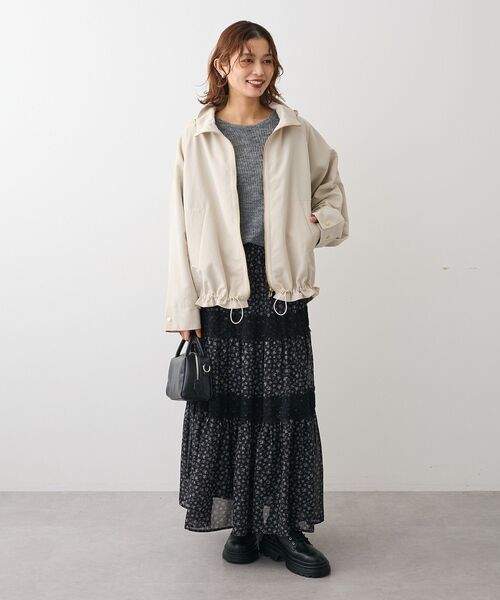 Green　Parks（グリーンパークス）の「コクーンマウンテンパーカー（マウンテンパーカー・レディース・ライトベージュ/ダークネイビー/ブラウン・FREE）」の5枚目の写真