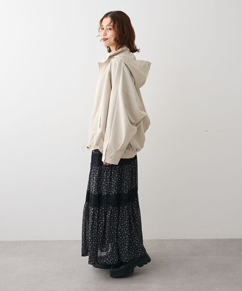 Green　Parks（グリーンパークス）の「コクーンマウンテンパーカー（マウンテンパーカー・レディース・ライトベージュ/ダークネイビー/ブラウン・FREE）」の6枚目の写真