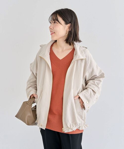 Green　Parks（グリーンパークス）の「コクーンマウンテンパーカー（マウンテンパーカー・レディース・ライトベージュ/ダークネイビー/ブラウン・FREE）」の20枚目の写真