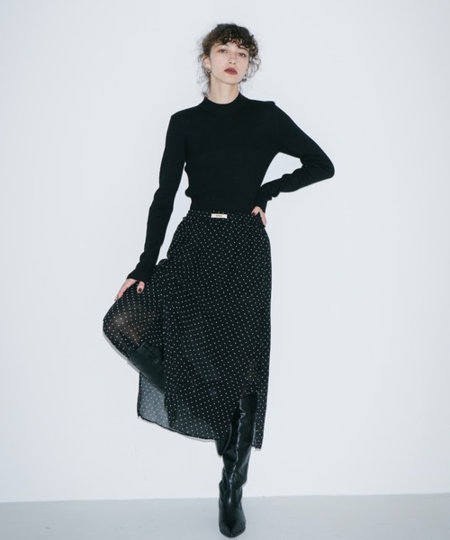 HANNE（アン）の「シアードットレイヤードパンツ（その他パンツ・レディース・ブラック/ホワイト・S/M）」の4枚目の写真