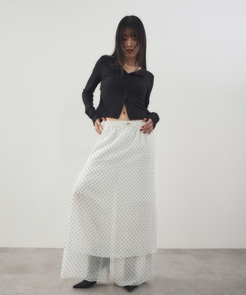 HANNE（アン）の「シアードットレイヤードパンツ（その他パンツ・レディース・ブラック/ホワイト・S/M）」の13枚目の写真