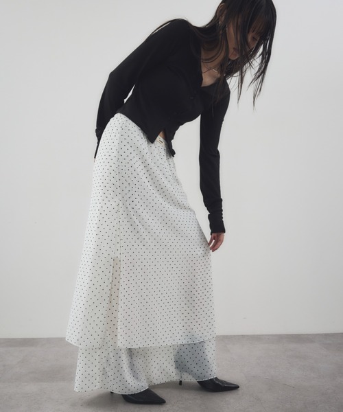 HANNE（アン）の「シアードットレイヤードパンツ（その他パンツ・レディース・ブラック/ホワイト・S/M）」の14枚目の写真