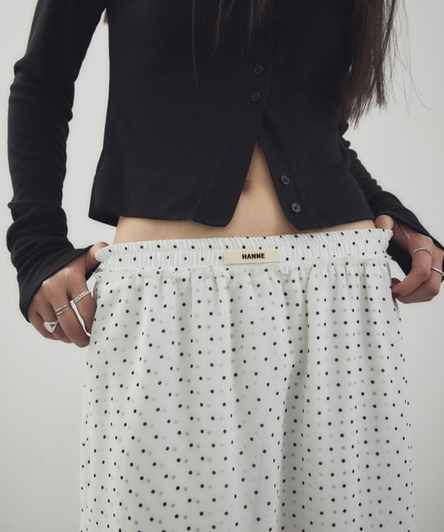 HANNE（アン）の「シアードットレイヤードパンツ（その他パンツ・レディース・ブラック/ホワイト・S/M）」の17枚目の写真