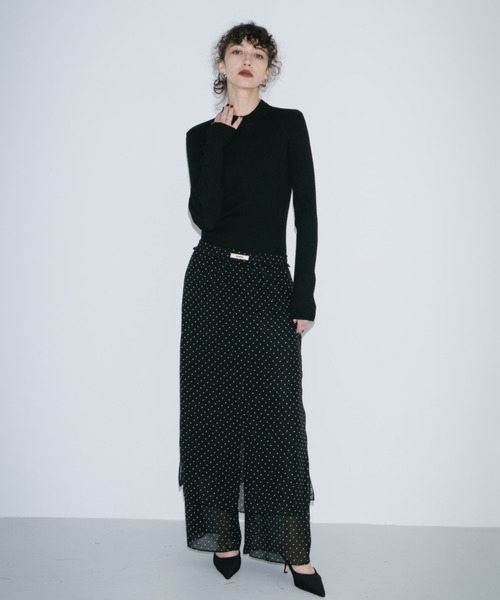 HANNE（アン）の「シアードットレイヤードパンツ（その他パンツ・レディース・ブラック/ホワイト・S/M）」の3枚目の写真