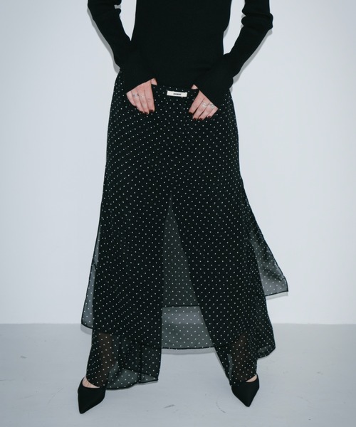 ansdotsloevner レイヤードパンツ ansdotsloevner レイヤードパンツ Ans Dotsloevner ストレートパンツ