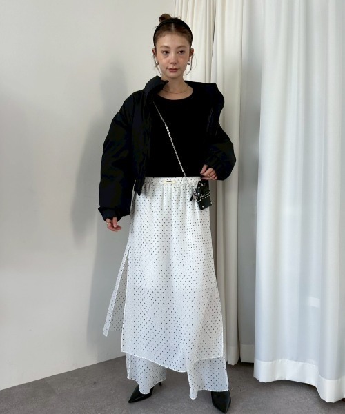 HANNE（アン）の「シアードットレイヤードパンツ（その他パンツ・レディース・ブラック/ホワイト・S/M）」の22枚目の写真