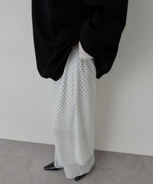 HANNE(アン)の「シアーレイヤードパンツ(その他パンツ・レディース・ブラック/ホワイト/レオパード・S/M)」の6枚目の写真