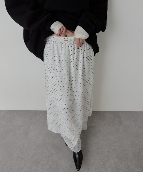 HANNE(アン)の「シアーレイヤードパンツ(その他パンツ・レディース・ブラック/ホワイト/レオパード・S/M)」の7枚目の写真