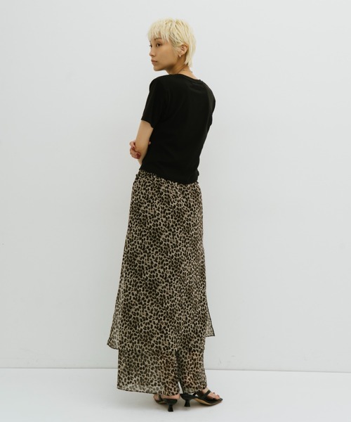 HANNE(アン)の「シアーレイヤードパンツ(その他パンツ・レディース・ブラック/ホワイト/レオパード・S/M)」の10枚目の写真