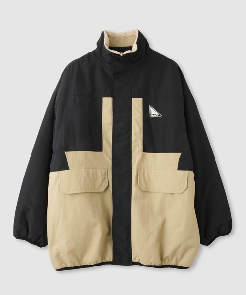 NAVY(ネイビー)の「nAvy 裏ボアリバーシブルブルゾン(ブルゾン・レディース・ネイビー系/ブラック×ブラック/ベージュ×ブラック・S/L/M)」の1枚目の写真