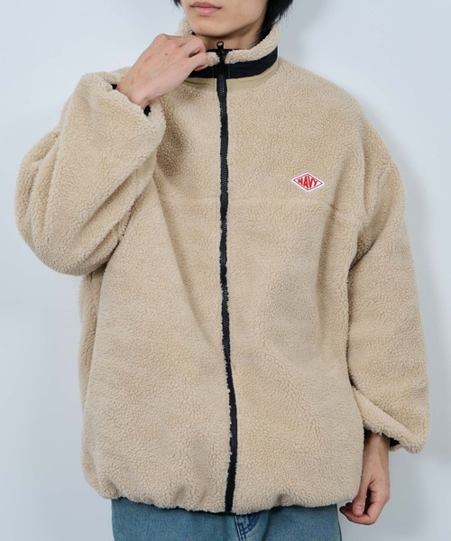 NAVY(ネイビー)の「nAvy 裏ボアリバーシブルブルゾン(ブルゾン・レディース・ネイビー系/ブラック×ブラック/ベージュ×ブラック・S/L/M)」の5枚目の写真