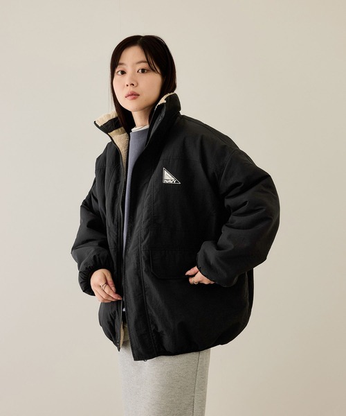 NAVY(ネイビー)の「nAvy 裏ボアリバーシブルブルゾン(ブルゾン・レディース・ネイビー系/ブラック×ブラック/ベージュ×ブラック・S/L/M)」の15枚目の写真