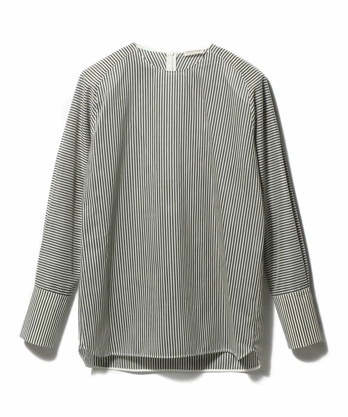 ESTNATION(エストネーション)の「ESSENCEOFLUXURY / ストライプハイネックブラウス(シャツ/ブラウス・レディース・ダークグレー・36/38)」の6枚目の写真