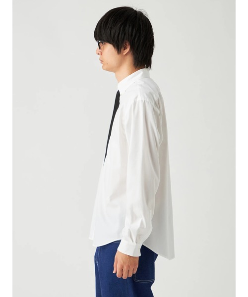 Mc McGREGOR（エムシーマックレガー）の「【Mc McGREGOR】Pin Oxford Button-Down Shirt ピンオックスボタンダウンシャツ（シャツ/ブラウス・メンズ・ホワイト/ネイビー・M/L）」の4枚目の写真