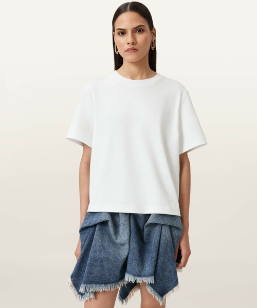 ALLSAINTS(オールセインツ)の「ALLSAINTS LISA TEE(Tシャツ/カットソー・レディース・ホワイト・LARGE/SMALL/MEDIUM)」の1枚目の写真