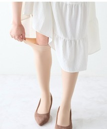 まるで素肌のようなフェイクタイツクリア美脚80デニール(ハイソックス丈)