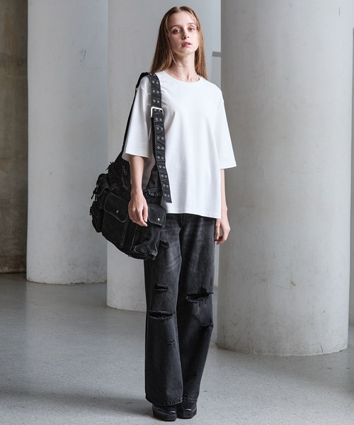 CLEL(クレイル)の「【CLEL】Fringe/Basic Denim Shoulder Bag / フリンジ/ベーシック デニムショルダーバッグ(ショルダーバッグ・メンズ・ブラック系/グレー/ブルー系・FREE)」の19枚目の写真