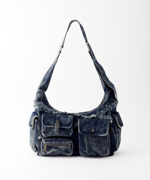 CLEL(クレイル)の「【CLEL】Fringe/Basic Denim Shoulder Bag / フリンジ/ベーシック デニムショルダーバッグ(ショルダーバッグ・メンズ・ブラック系/グレー/ブルー系・FREE)」の16枚目の写真