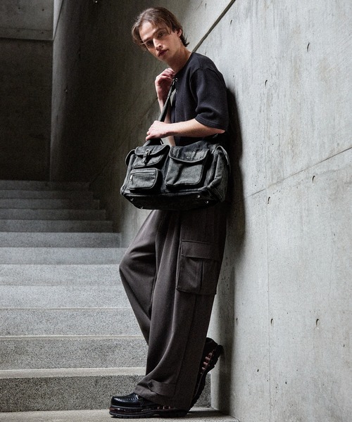 CLEL(クレイル)の「【CLEL】Fringe/Basic Denim Shoulder Bag / フリンジ/ベーシック デニムショルダーバッグ(ショルダーバッグ・メンズ・ブラック系/グレー/ブルー系・FREE)」の12枚目の写真