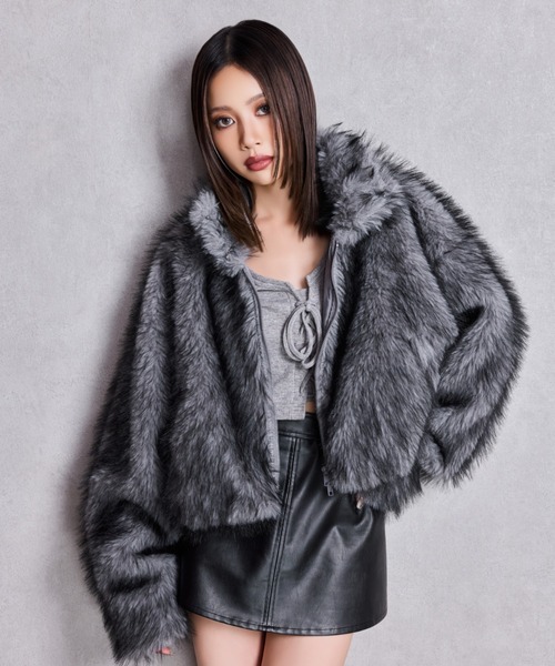 ZOZO限定！！】エコファー ダブルジップ ショートコート（ブルゾン